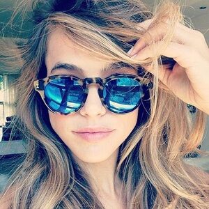 Illesteva Leonard Mirrored Blue Sunglasses